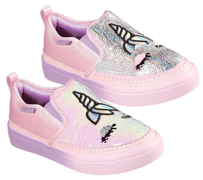 Skechers Flickor Ljus Rosa Slip On - Flip Kicks: Twi-Lights 2.0 - Unicorn Daydreams - Sverige (IARXT